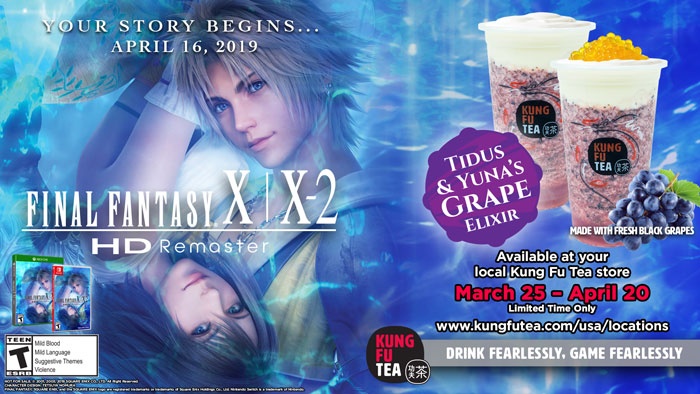 North America Final Fantasy X X 2 Themed Beverage Hits Kung Fu Tea Locations Nationwide News Final Fantasy Portal Site Square Enix