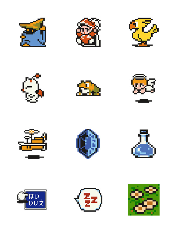 FINAL FANTASY Pixel Art LINE Stickers Available Now!